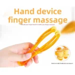 Ergonomic finger and hand acupoint massager with ridged rollers