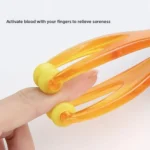 Ergonomic finger and hand acupoint massager with ridged rollers