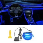 Flexible car interior ambient lighting kit USB powered