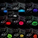 Flexible car interior ambient lighting kit USB powered
