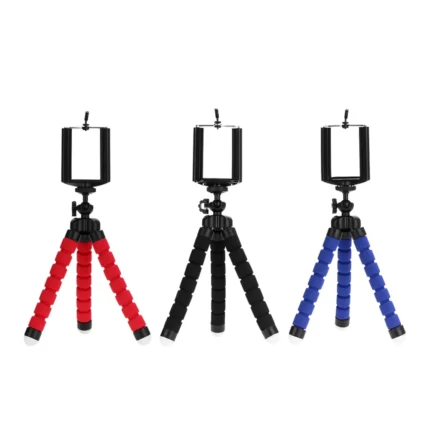 Flexible phone tripod with Bluetooth remote for smartphone