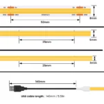 USB COB LED strip light, flexible, multi-color, home accent lighting