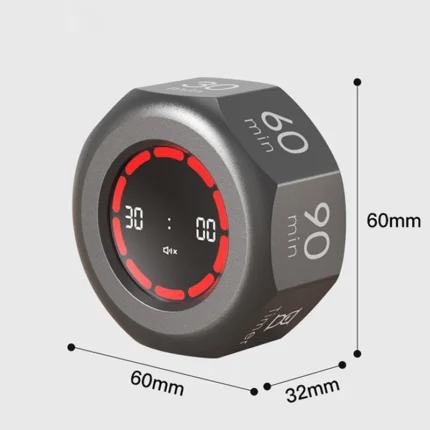 Octagonal flip digital timer for productivity and study