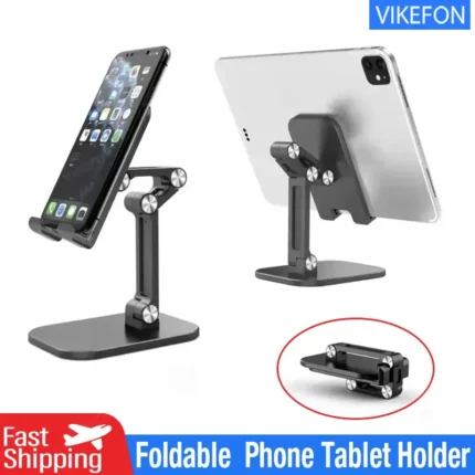 Foldable adjustable phone tablet stand for desk