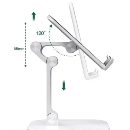 Foldable adjustable phone tablet stand for desk