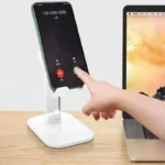 Foldable adjustable phone tablet stand for desk