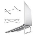 Foldable aluminum laptop stand for ergonomic desk setup