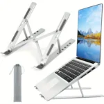 Adjustable foldable laptop stand with ergonomic design