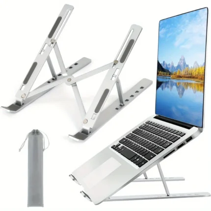 Adjustable foldable laptop stand with ergonomic design
