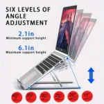 Adjustable foldable laptop stand with ergonomic design