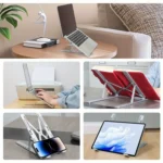 Adjustable foldable laptop stand with ergonomic design