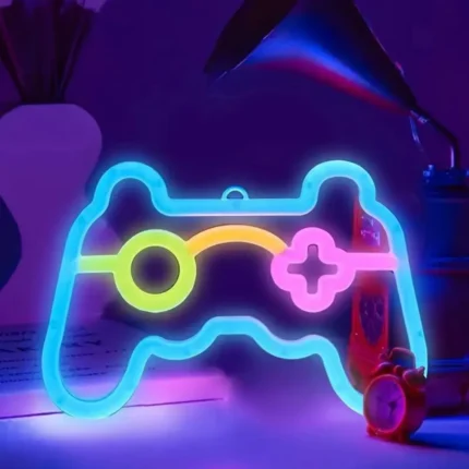 Multi-color gaming controller LED neon sign for room decor