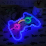 Multi-color gaming controller LED neon sign for room decor