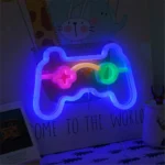 Multi-color gaming controller LED neon sign for room decor
