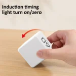Gravity induction cube timer with LCD display and pre-set times