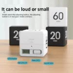 Gravity induction cube timer with LCD display and pre-set times