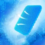 Blue honeycomb gel seat cushion for office chair and car