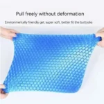 Blue honeycomb gel seat cushion for office chair and car