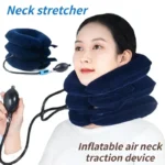 Inflatable cervical neck traction device for neck pain relief