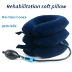 Inflatable cervical neck traction device for neck pain relief