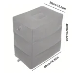 3-layer adjustable inflatable travel footrest for airplane and car