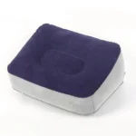 Inflatable travel footrest for airplane and office use
