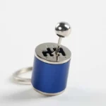 Interactive manual gear shift keychain with movable lever