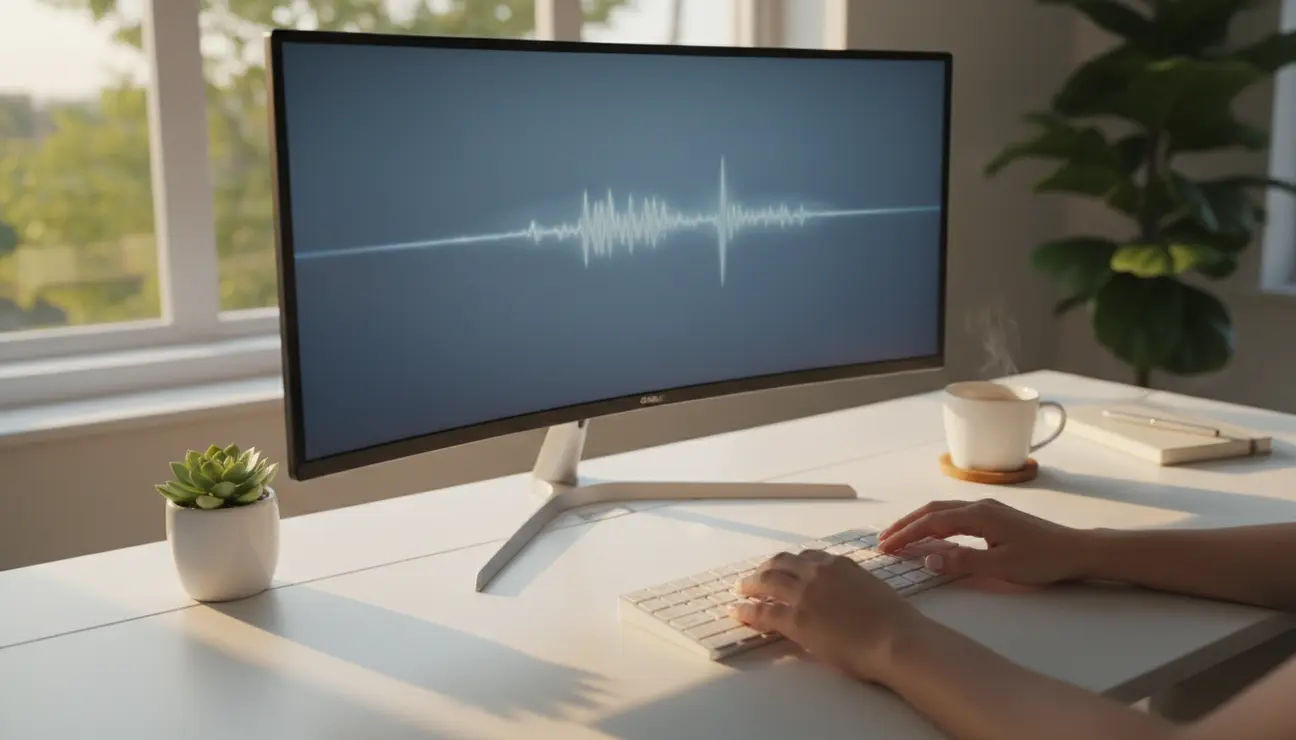 Calm, clean workspace fostering deep concentration and clarity.