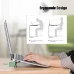 Invisible foldable laptop stand adhesive feet ergonomic cooling