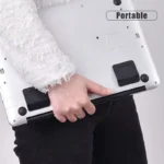 Invisible foldable laptop stand adhesive feet ergonomic cooling