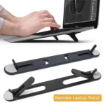 Invisible ultra-thin adhesive laptop stand for ergonomic typing