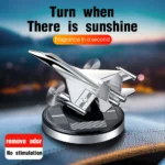 Solar jet fighter car air freshener with spinning propellers