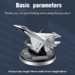 Solar jet fighter car air freshener with spinning propellers