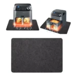 Dark grey felt kitchen appliance slide mat for heat protection