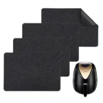 Dark grey felt kitchen appliance slide mat for heat protection