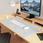 Large felt desk mat with anti-slip bottom for office