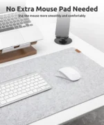 Large felt desk mat with anti-slip bottom for office