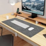 Large felt desk mat with anti-slip bottom for office