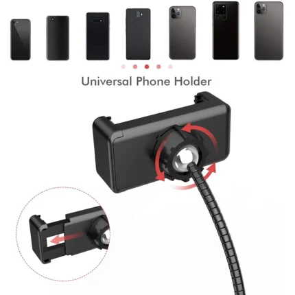 10-inch dimmable LED ring light kit with phone holder and tripod