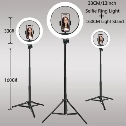 LED Selfie Ring Light with Tripod Stand and Phone Holder