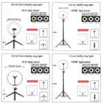 LED Selfie Ring Light with Tripod Stand and Phone Holder