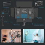 LED-U600+ Bi-Color Dual Video Light Kit for photography