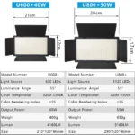 LED-U600+ Bi-Color Dual Video Light Kit for photography