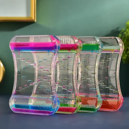 Liquid motion bubbler sensory timer for relaxation and desk decor
