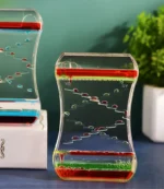 Liquid motion bubbler sensory timer for relaxation and desk decor