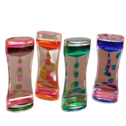 Set of 4 liquid motion timers sensory bubblers for relaxation