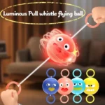 Kids luminous pull string flying ball coordination toy