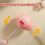 Kids luminous pull string flying ball coordination toy