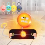 Kids luminous pull string flying ball coordination toy