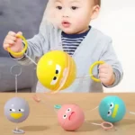 Kids luminous pull string flying ball coordination toy